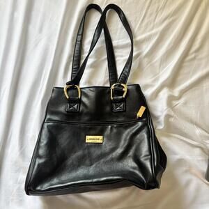 Black And Gold Leather Bag 305 E